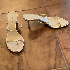 Nine West gold heels